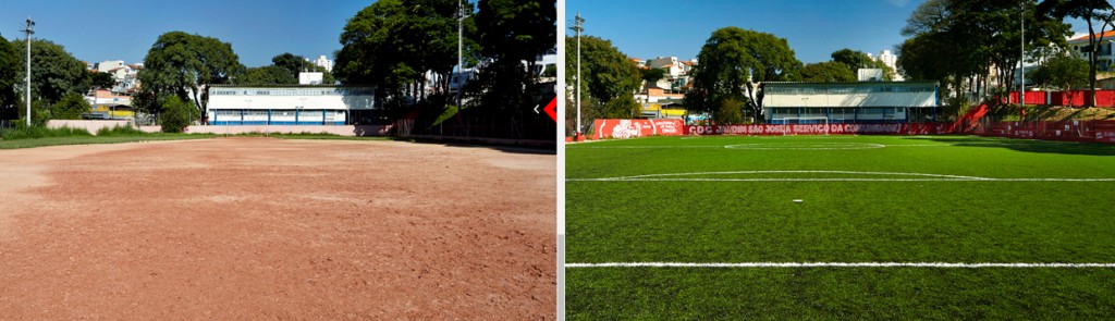 Viva o Campinho: CDC Jardim São José antes e depois da reforma, em junho de 2015 (foto: Divulgação | Brahma)
